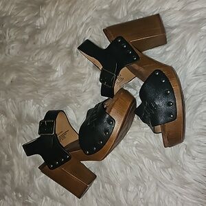~~Cynthia Rowley Studded Black Heels | Ankle Buckle | 4.5” Heel | Size 8M~~